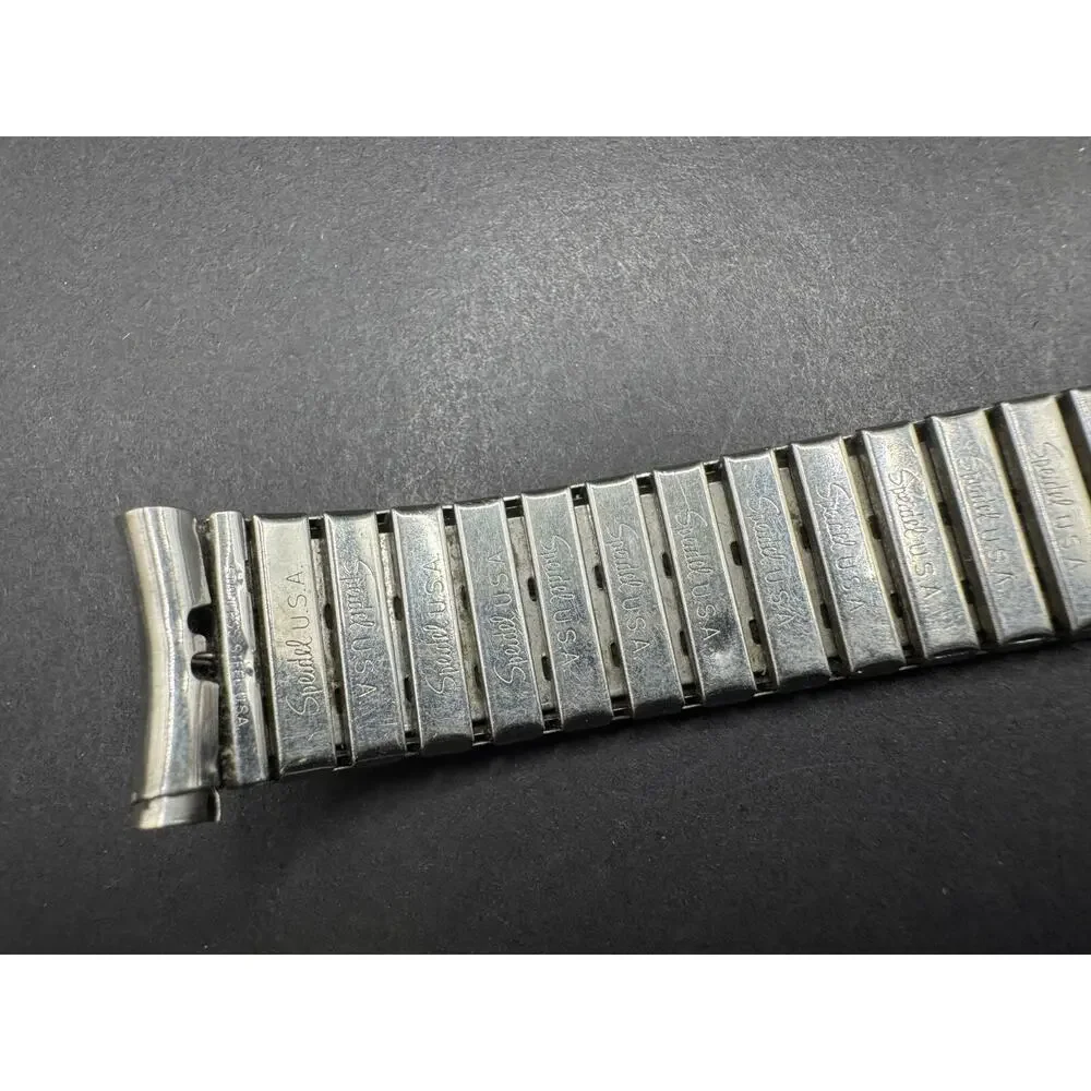 Vintage Speidel USA Made Stainless Steel Expansion Watch Band